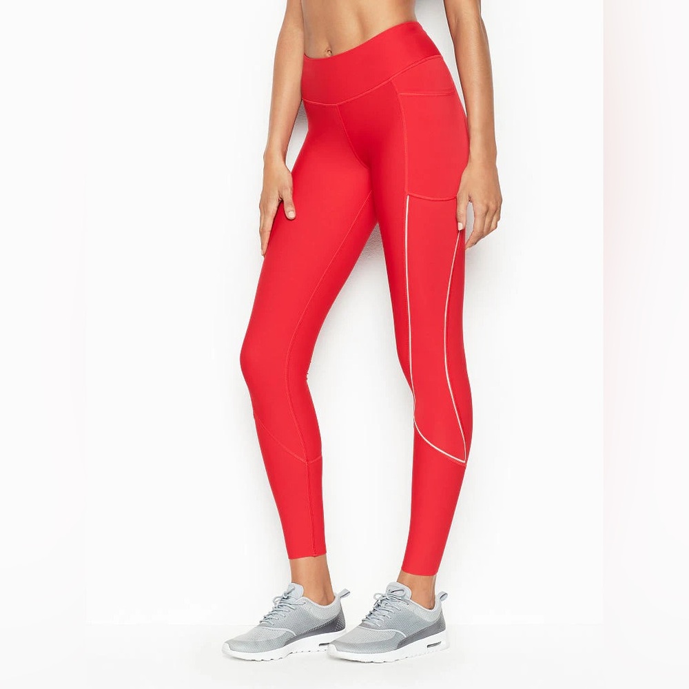 Victoria’s Secret Victoria Sport Total Knockout Red Tights Size M
